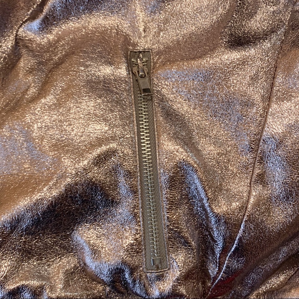 HONEY PUNCH Rose Gold Metallic Bomber - Picture 10 of 11